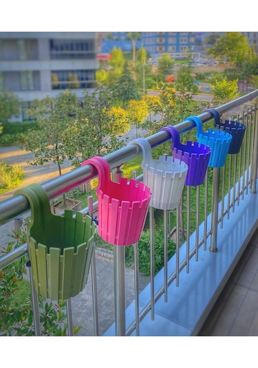 Poliwork Akasya Askılı Balkon Bahçe Saksısı 1.5 L