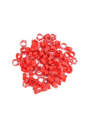 Yuntech01 8mm Sarı Kuş Ayak Halkası, Rakamlı Tespit Halkası, Basit Kapan Deseni, 100 Adet/paket, Dayanıklı Plastik, Güvercin Ve Yetişkin Kuşlar İçin