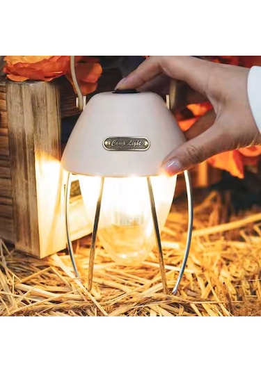 Panther Usb Şarjlı Deri Askılı Kamp Lambası Ptt-aybk Çok Renkli