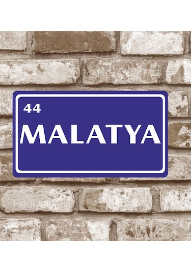 Kişiye Özel Metal Plaka Malatya 44 Retro Poster (29X15)