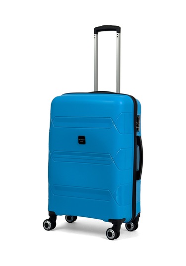 Lucas Polipropilen Kırılmaz Valiz, Büyük Boy Mavi