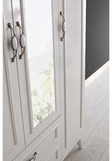 Erezogullari_Mobilya Irmak 3 Kapılı 2 Çekmeceli Gardrop Elbise Dolabı 120X48X195Cm