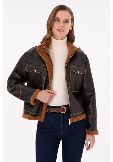 U.s. Polo Assn. Kadın Kahverengi Deri Mont-kaban 50297229-400 400kahverengı