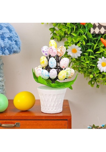 Pazly Yumurtaları Yapay Suntek Renkli-noktalar Paskalya Odalar Bonsai Yu