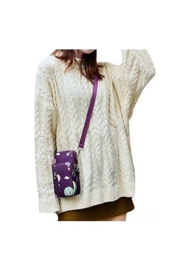 Maiyame Su Şişme Çapraz Çanta - Kulaklık Delikli, Çıkarılabilir Kayışlı, Çok Fonksiyonlu Bordo