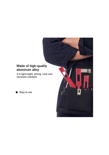 Reedark Hafif Ve Dayanıklı Alüminyum Ahşap Ölçüm Cetveli - Metrik Ve İnç Ölçekli Marangoz Aleti