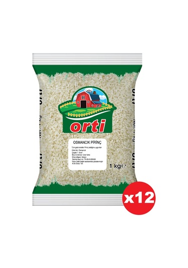 Orti Osmancık Pirinç 1 Kg x 12 Paket.