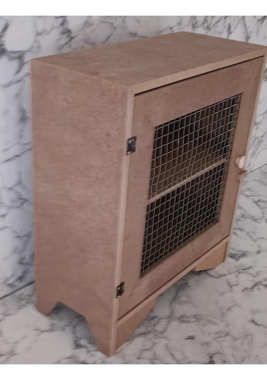 Hobi Adn Tezgah Üstü Çok Amaçlı Telli Dolap Ahşap Mdf Ham El Yapım Çok Renkli