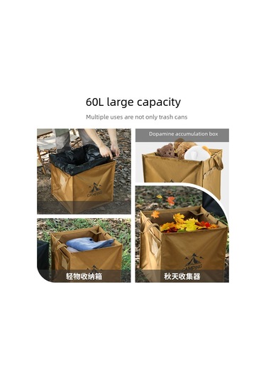 Yunboo Kamp Malzemesi Dışarıda Kullanıma Uygun Katlanabilir Triangular Çöp Kutusu Büyük Kapasiteli Çok Amaçlı Depolama Çanta Siyah Siyah