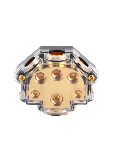 Yunboo Oto Bot Kapalı Korumalı 5 Yollu Güç Dağıtım Kutusu - Alüminyum Alyazı, 0/4ga Giriş, 2/4/8ga Çıkış, Ses Sistemi Koruma