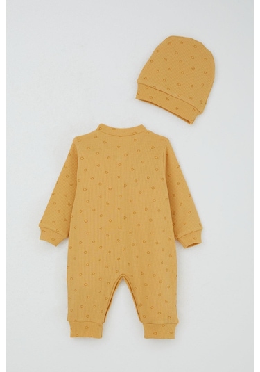 Breeze Erkek Bebek Tulum Mini Geometrikşekiller 0-6 Ay, Hardal Sarı Hardal Sarı