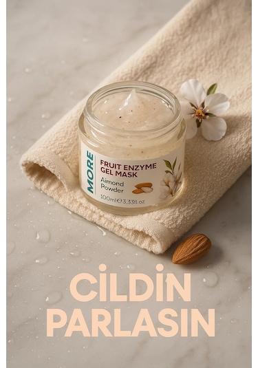 Moresun Badem Özlü Doğal Peeling - Fruit Enzyme Gel Mask 2'li