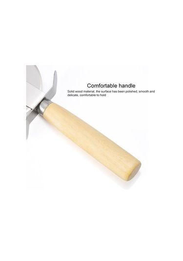 Cbtx Paslanmaz Çelik Pizza Ocağı Pizza Tekerleği Bıçağı Ve Kek Bıçağı Ahşap