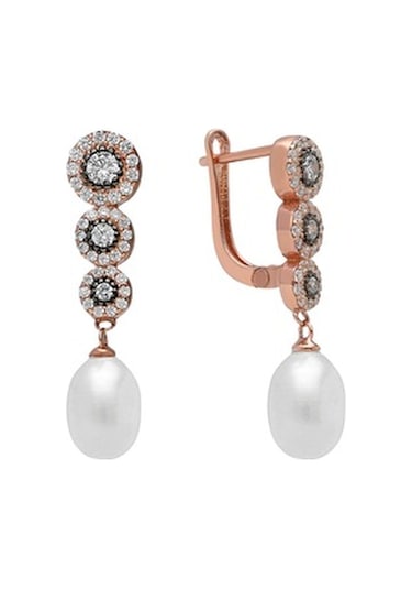 Chavin Rose Inci Gümüş Kolye Küpe Bileklik Yüzük Takım Set Dz42