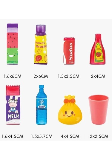 Symbee Çocuklar İçin Eğlenceli Ve Eğitici Pembe Çift Kapılı Buzdolabı Oyuncağı, 3 Yaş Üstü İçin Uygun, Abs Malzeme.