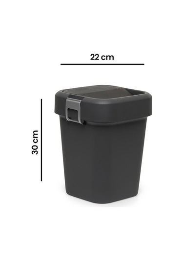 Motekk Comfort Dust Bin Siyah Çöp Kovası - 8 Lt Çok Renkli