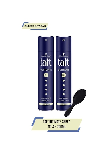 Taft Ultimate Saç Spreyi 2 x 250 ML + Tarak