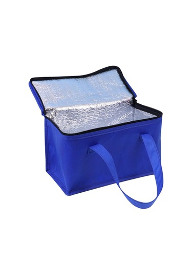 Mavi Taşınabilir İçecek Bira Alüminyum Folyo Yalıtım Soğutucu Çanta Öğle Yemeği Termal Paketi 28 14 17 Mavi