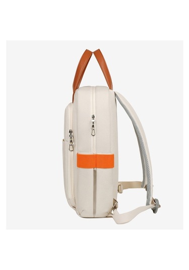 Su Geçirmez Kadın Sırt Çantası, Çok İşlevli, İşe Gidip Gelme, Beyaz