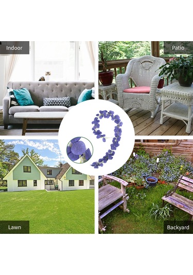 Suofeng Yapay İpek Kumaştan Yapılmış 2 Metrelik Dayanıklı Dekoratif Yapraklar, İç Ve Dış Mekanlar İçin İdeal.