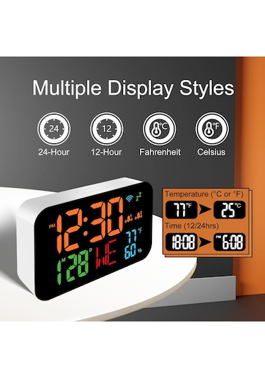 Tuya Wifi Masaüstü Saat Takvim Akıllı Termometre Higrometre Dijital Led Ekran Desteği Wıfı Otomatik Kalibrasyon/4 Seviyeli Ayarlanabilir Parlaklık/app Uzaktan Görüntüleme/yüksek Sıcaklık Uya Tuya Wifi Masaüstü Saat Takvim Akıllı Termometre Higrometre Dijital Led Ekran Desteği Wıfı Otomatik Kalibrasyon/4 Seviyeli Ayarlanabilir Parlaklık/app Uzaktan Görüntüleme/yüksek Sıcaklık Uya