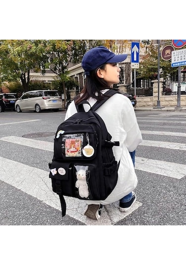 Yuntech01 Kadınlar İçin Nylon Üniversite Çanta, Çift/tek Omuzlu Ayarlanabilir Askı, İç Cep Ve Fermuar Kapatma, Sade Siyah Stili - 40x30x11 Cm Siyah Yuntech01 Kadınlar İçin Nylon Üniversite Çanta, Çift/tek Omuzlu Ayarlanabilir Askı, İç Cep Ve Fermuar Kapatma, Sade Siyah Stili - 40x30x11 Cm Siyah