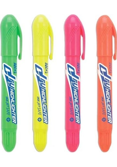 Amos Dry Jel Fosforlu Kalem 4'lü Hld4Oop1 N11.402