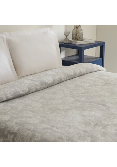 Karaca Home Glorinda Çift Kişilik Akrilik Battaniye Açık Gri Açık