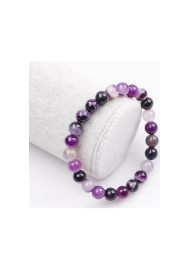 Tesbih Sakarya Mor Akik Taşı Doğaltaş Bayan Bileklik Mor