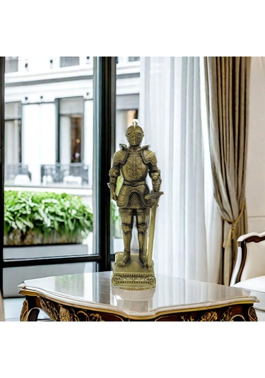 Suntek Magideal Ortaçağ Şövalye Heykeli Soyut Sanat Heykel Bronz
