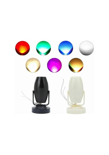Ac 85-265v Led Sahne Işığı Mini Spot Işığı 7 Renk Mevcut Renkli Işık Siyah Gövde Ada