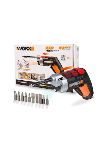 Worx Wx252 4volt/1.5ah. Li-ion Şarjlı Tornavida + 10 Adet Bits Uç Fr Wx252
