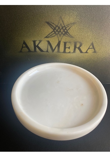 Mermer Ayaklı Sunum Standı Beyaz