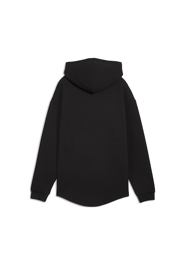 Puma Q4 Studio Textured Kadın Siyah Kapüşonlu Sweatshirt Siyah