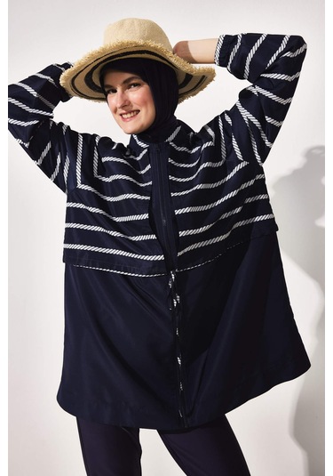 Defacto Regular Fıt Çiçekli 5li Burkini Mayo G7443ax26hsnv31 Lacivert-nv31