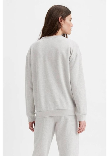 Levi's Oversize Basic Yuvarlak Yaka Gri Kadın Sweatshirt - A5942-0006-11542 Siyah