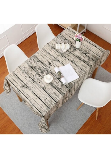 İmitasyon Kabuğu Pamuk Keten Masa Örtüsü, Boyut: 50x80cm Ahşap Tahıl Çok Renkli