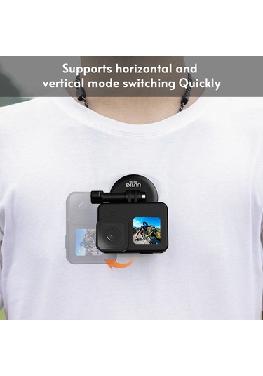 Vkemall Uurıg Bh-06 Manyetik Boyun Tutucu: Hareketli Kamera/ Telefon İçin 5kg Yük Kapasitesi, Açı Ayarlı, Hızlı Kurulum, Gopro/djı/ınsta360 Uyumlu