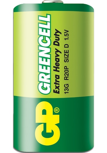 Gp Gp13G-2S2 R20P Greencell Çinko Karbon Büyük Boy D Pil 20'li