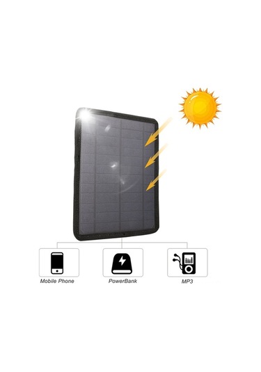 Trendooze 5.3w Monokristal Güneş Paneli - Suya Dayanıklı Usb Şarj Cihazı