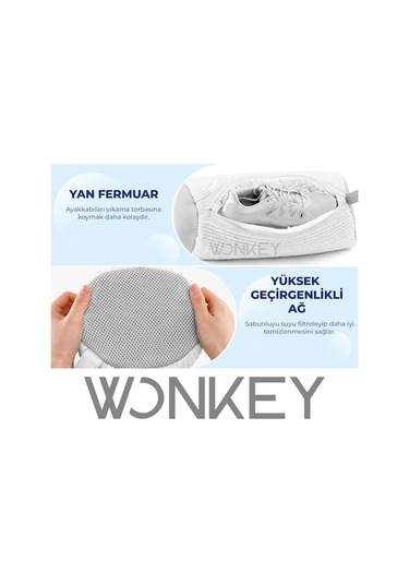 Didadodo Ayakkabı Yıkama Çantası, Yeniden Kullanılabilir Leke Temizleme Beyaz Beyaz