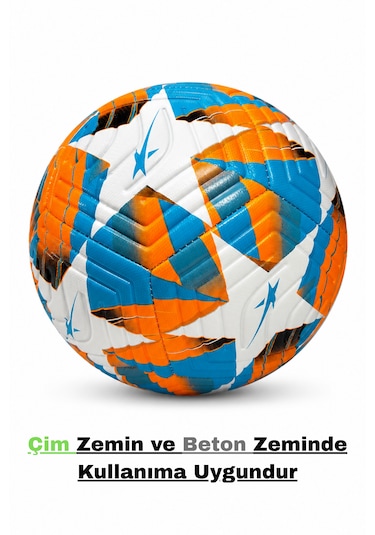 Futbol Topu Şampiyonlar Ligi Premium Renkli Pompa Hediyeli Çok Renkli