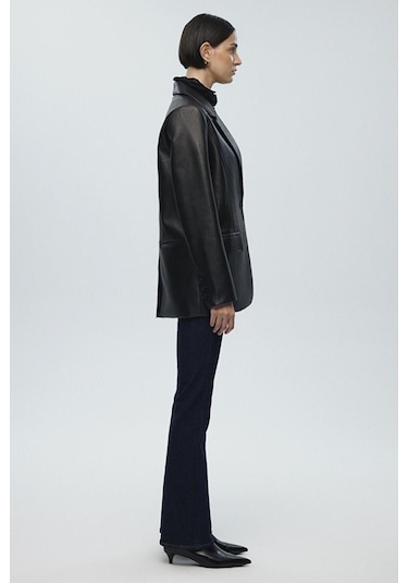 Mavi Kadın Pu Blazer Ceket Siyah 1110494-900 Siyah