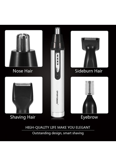 Sportsman SM-418 Elektrikli Mini Tıraş Kaş Burun Saç Düzeltici Beyaz
