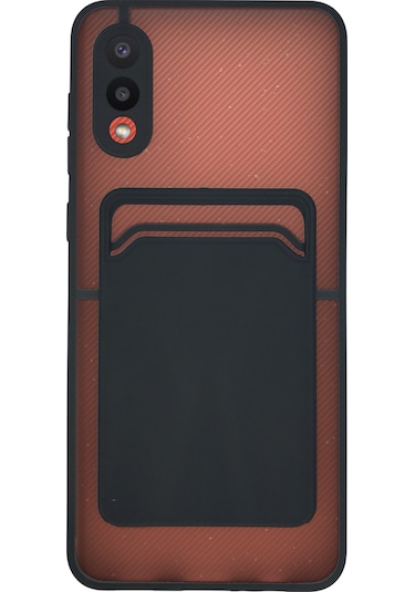 FitCase Samsung Galaxy Uyumlu A02 Kılıf Cardy Kartlık Cepli Mat Kapak