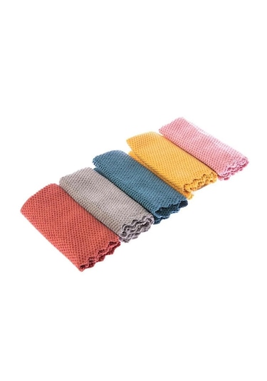 Mikrofiber Cam Ve Yüzey İz Bırakmayan Temizlik Bezi 5 Adet