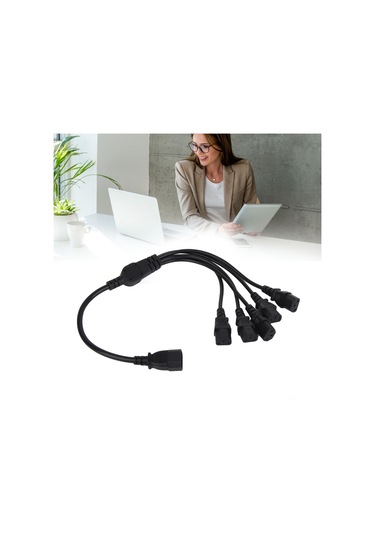 Fosenze C14 Erkekden 5 C13 Dişe Güç Dağıtıcı Kablosu - 10a 250v, 0.5m Uzunluk, Pvc Malzeme, Bilgisayar/monitör Uyumlu, Kablolu Karmaşıklığı Azaltır