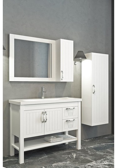 Helen 100 Cm Banyo Dolabı-Beyaz (Boy Dolap Hariç )