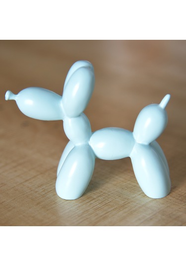 Konesam Mavi Balon Köpek Resin Dekoratif Alet - Modern Ev Dekorasyonu, Oturma Odası, Tv Ünitesi, Masaüstü Süs Eşyası