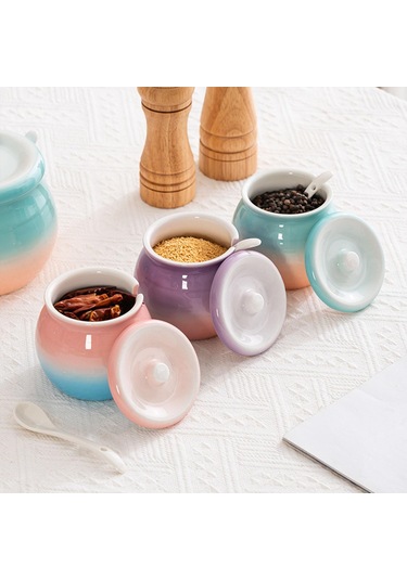 Suntek Mutfak Teneke Kutu 680ml Multiuse Seramik Yeşil